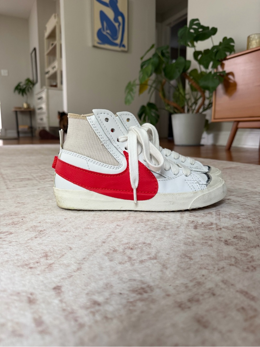 Nike Blazer Mid 77 Vintage White High Top Sneakers